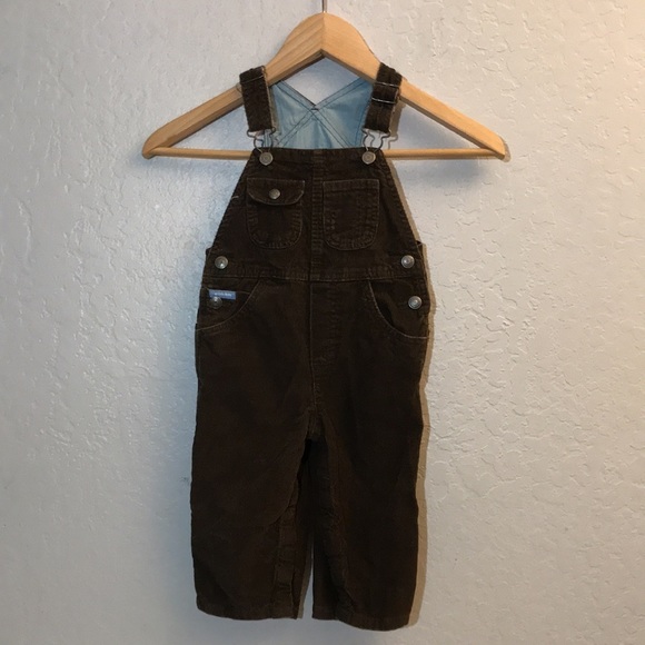 GENUINE KIDS 18M Corduroy Overalls W Long Sleeve Onsie - Picture 5 of 8